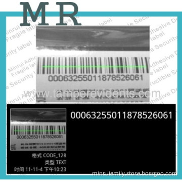 Destructive Security Barcode Labels 